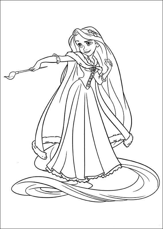 Rapunzel Sosteniendo Un Pincel De Pintura
