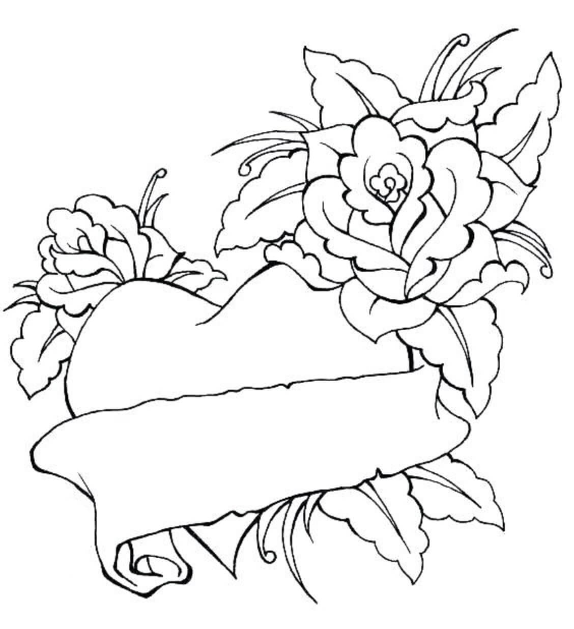 Rosa Básica con Corazón