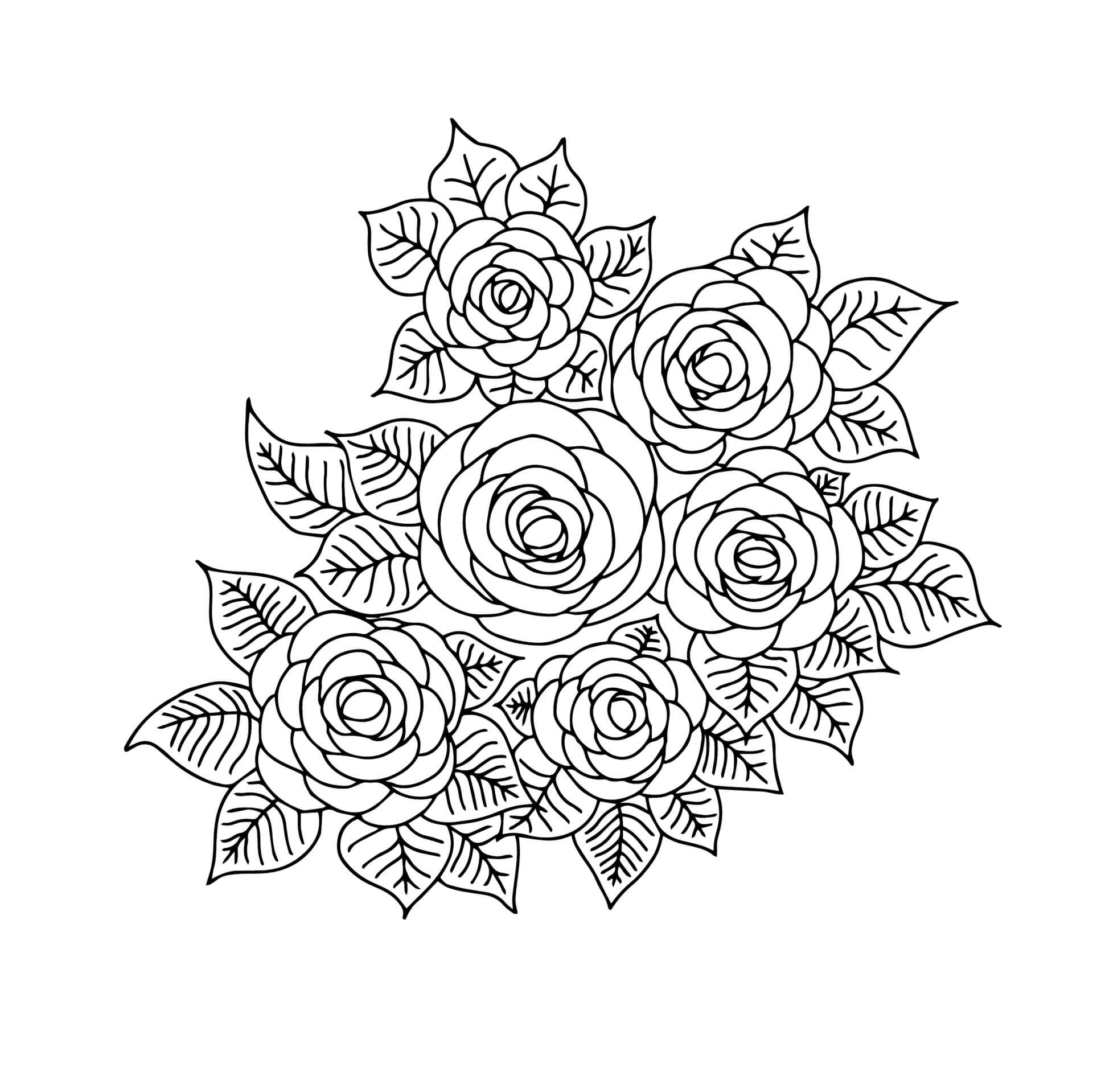 Rosas Con Hojas