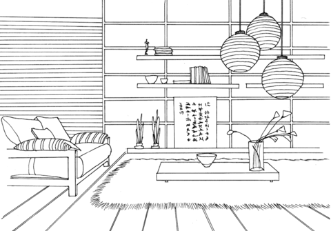 Sala De Estar Japonesa