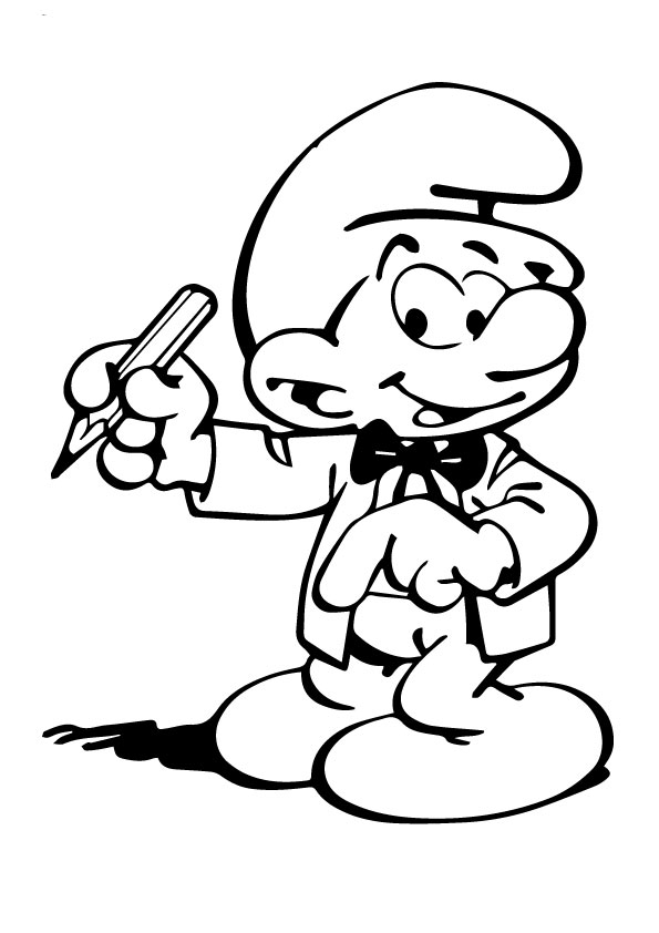 Smurf Está Listo Para Escribir
