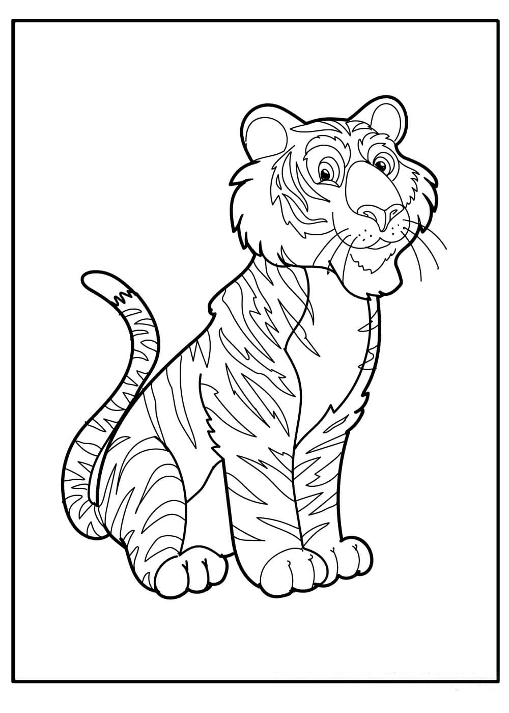 Sonrisa tigre Sentado