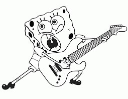Sponge Bob está Tocando la Guitarra