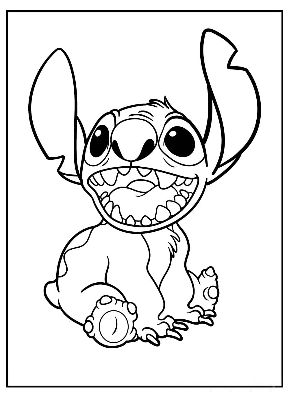 Stitch divertida Sentada