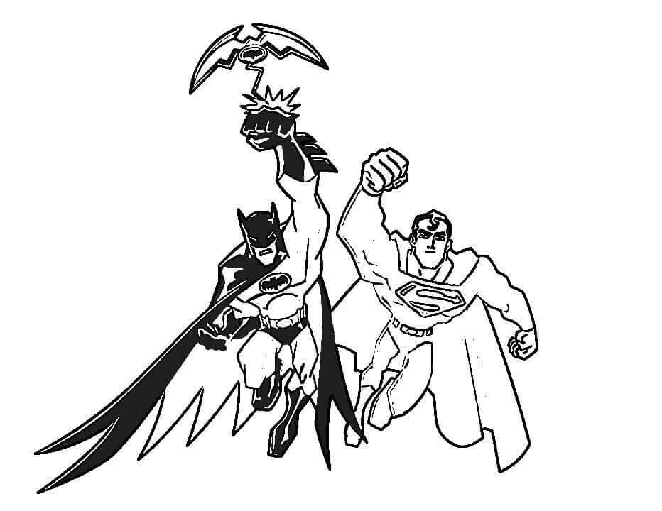 Superman y Batman Peleando