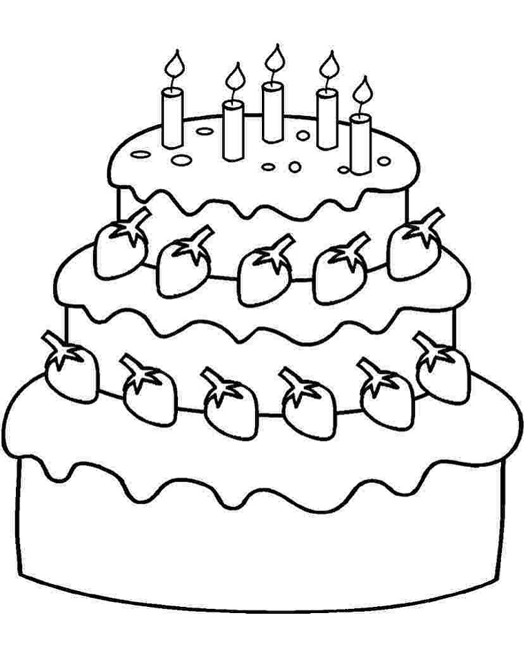 Tarta De Cumpleaños De Fresa