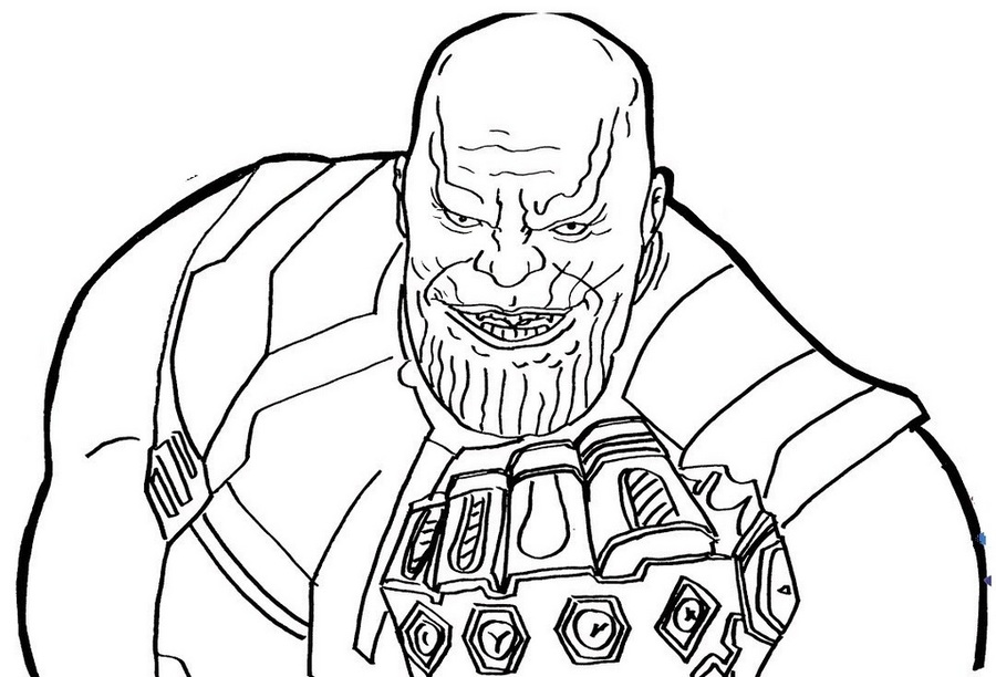Thanos Sonriendo Espeluznante