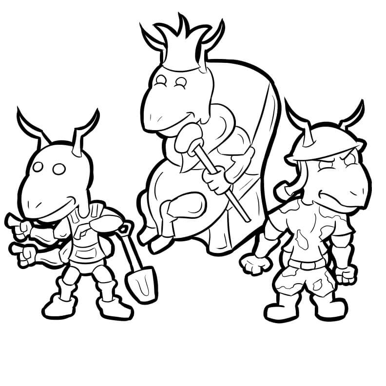 Tres Hormigas de Dibujos Animados