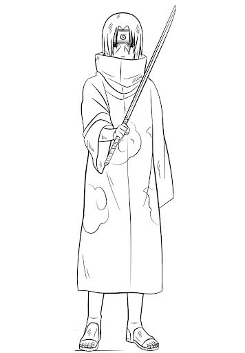 Uchiha Itachi Sosteniendo la Espada