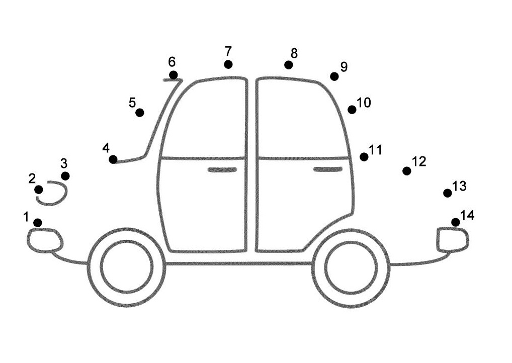Un Coche De Punto A Puntos