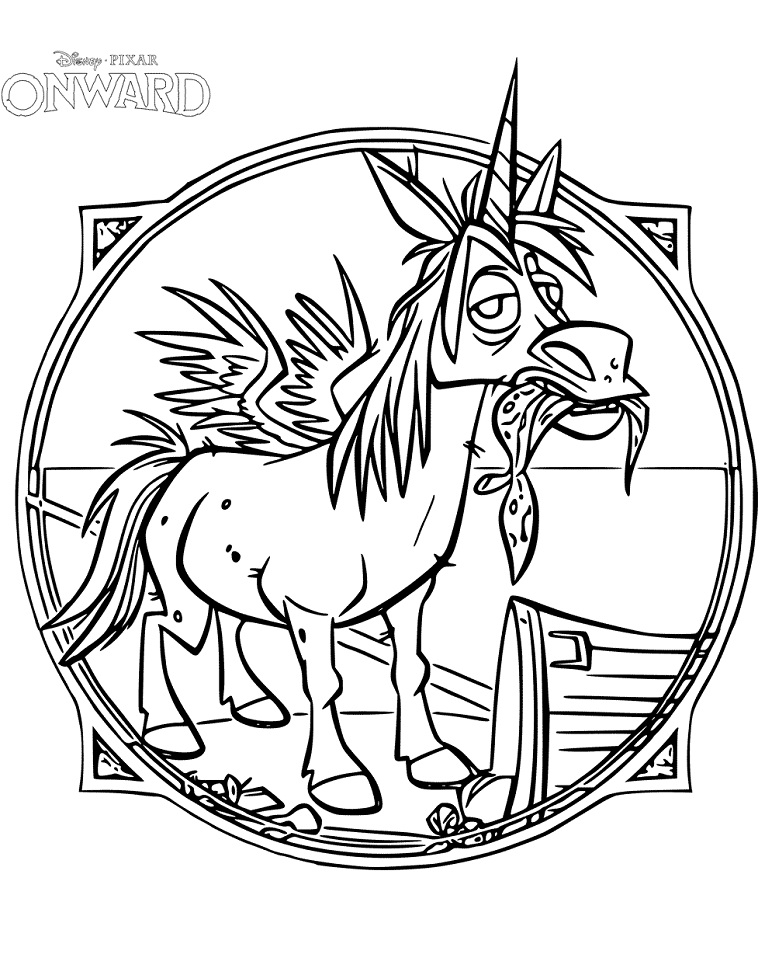 Unicornio Alado En Adelante