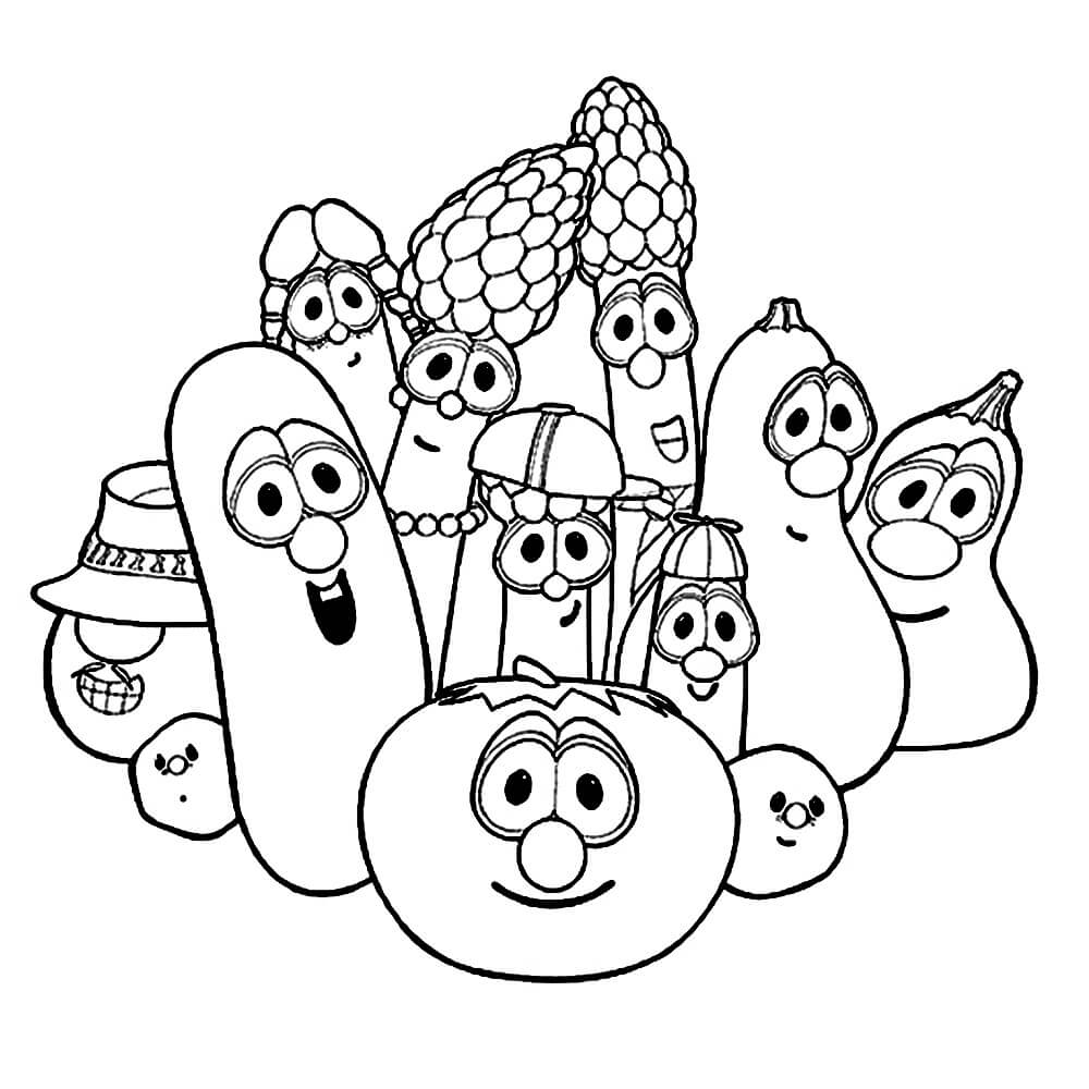 Verduras de Dibujos Animados