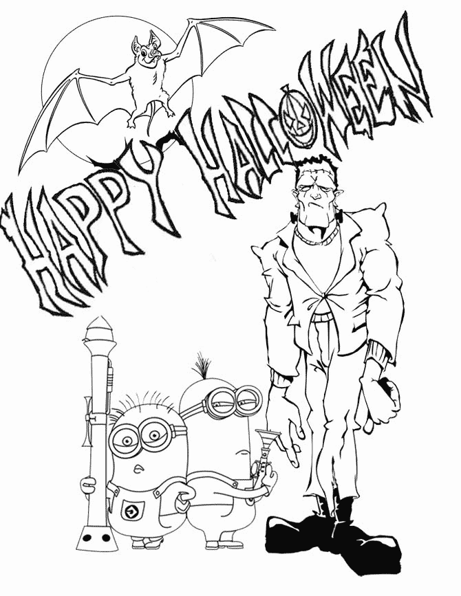 Víspera De Todos Los Santos Con Frankenstein Y Minions
