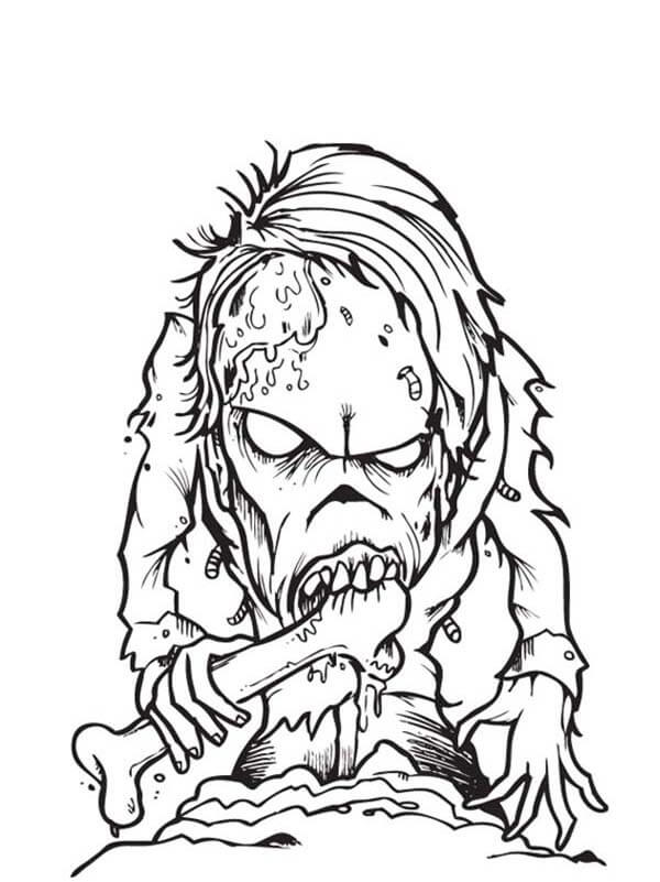 Zombi Comiendo Hueso