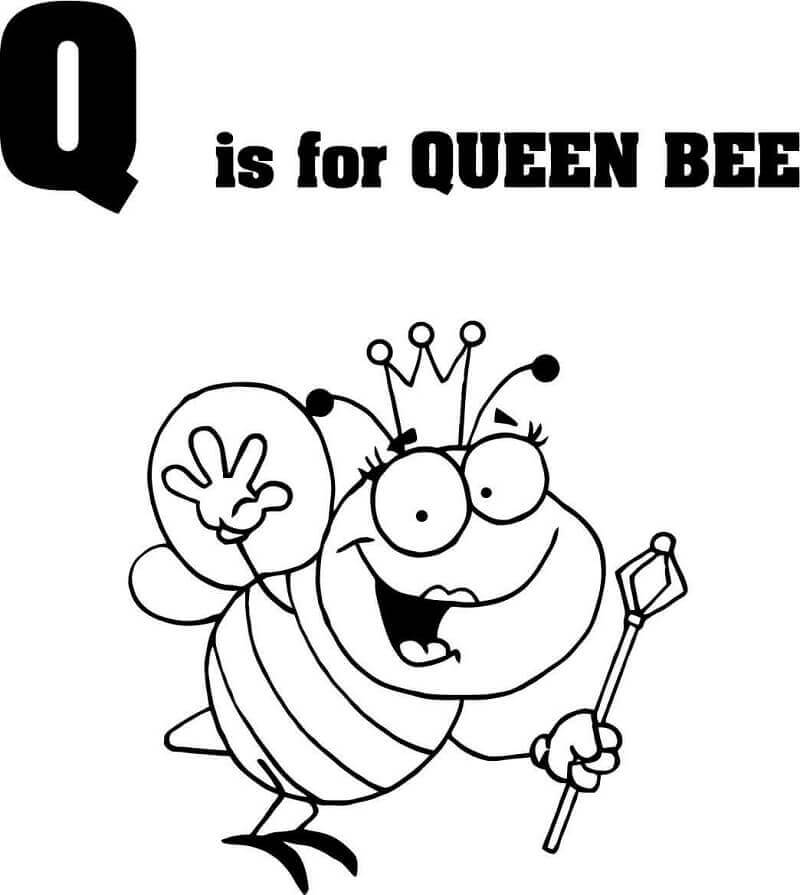 Abeja Reina Letra Q