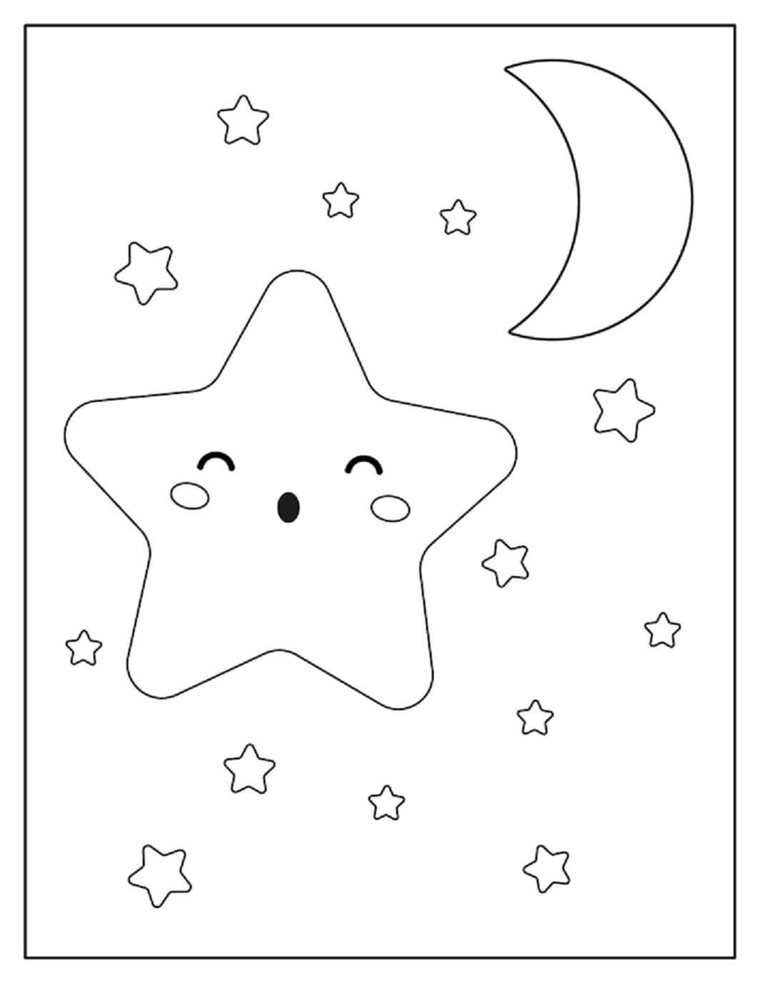 Adorable Estrella con Luna