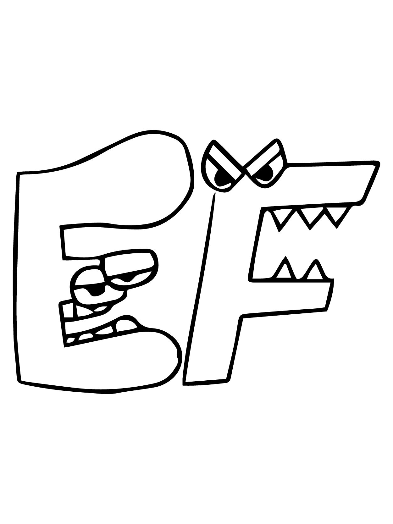 Alfabeto Lore Letra E y F