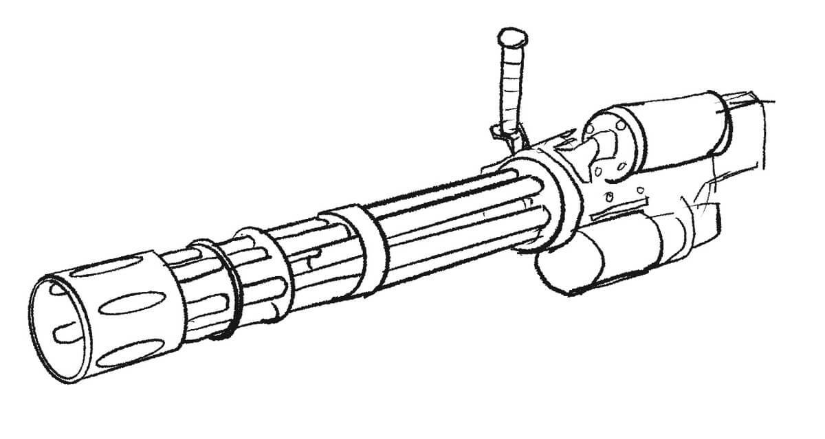 Ametralladora de Dibujo Básico