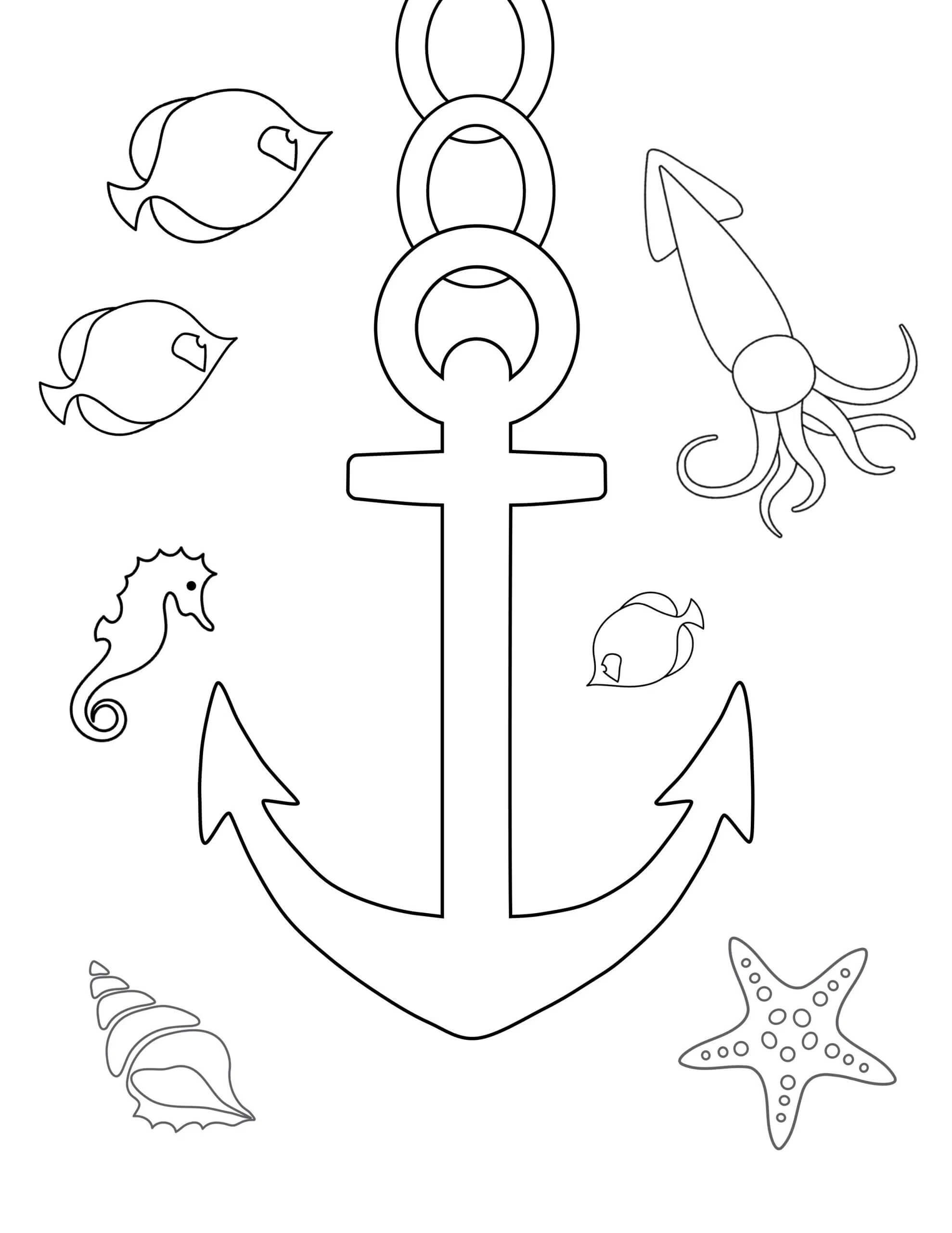 Ancla con Animal Marino