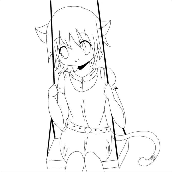 Anime Chica Neko
