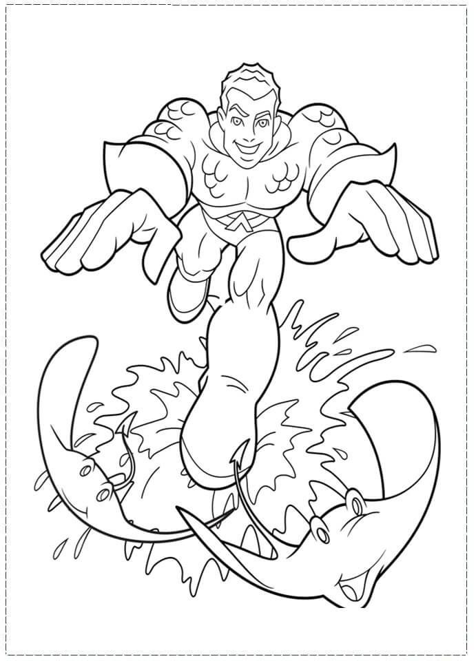 Aquaman Persigue a dos Rayas