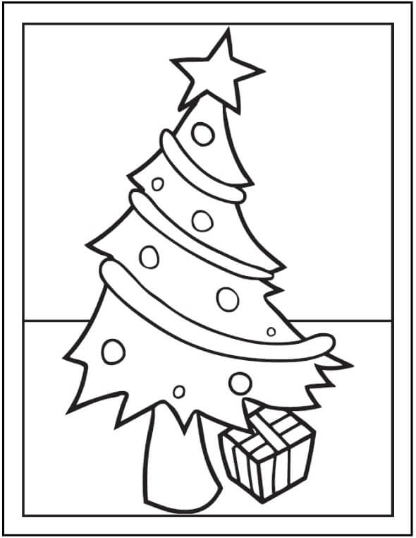 Árbol de Navidad con caja de Regalo