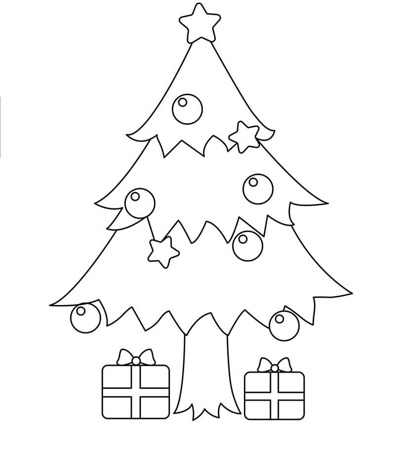 Árbol de Navidad con dos Cajas de Regalo