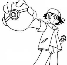 Ash sosteniendo Pokebola