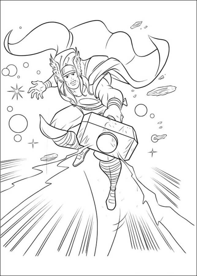 Ataque de Thor de Dibujos Animados
