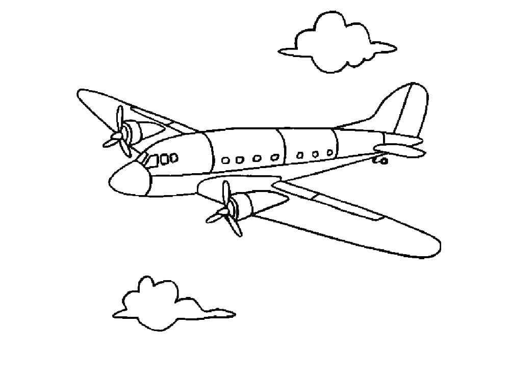 Aviones y dos Nubes