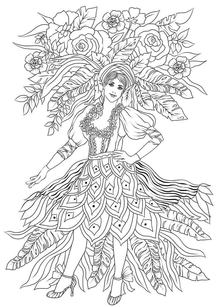 Bailarina en el Carnaval de Tenerife