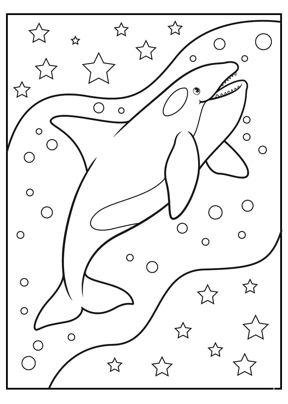 Ballena Divertida con Estrellas