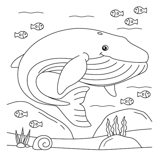 Ballena sonriente con Peces