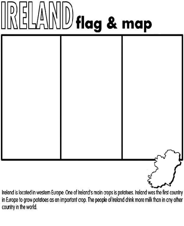 Bandera y Mapa de Irlanda