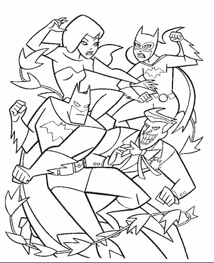 Batgirl y Batman Peleando