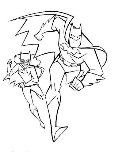 Batman y Batgirl Corriendo