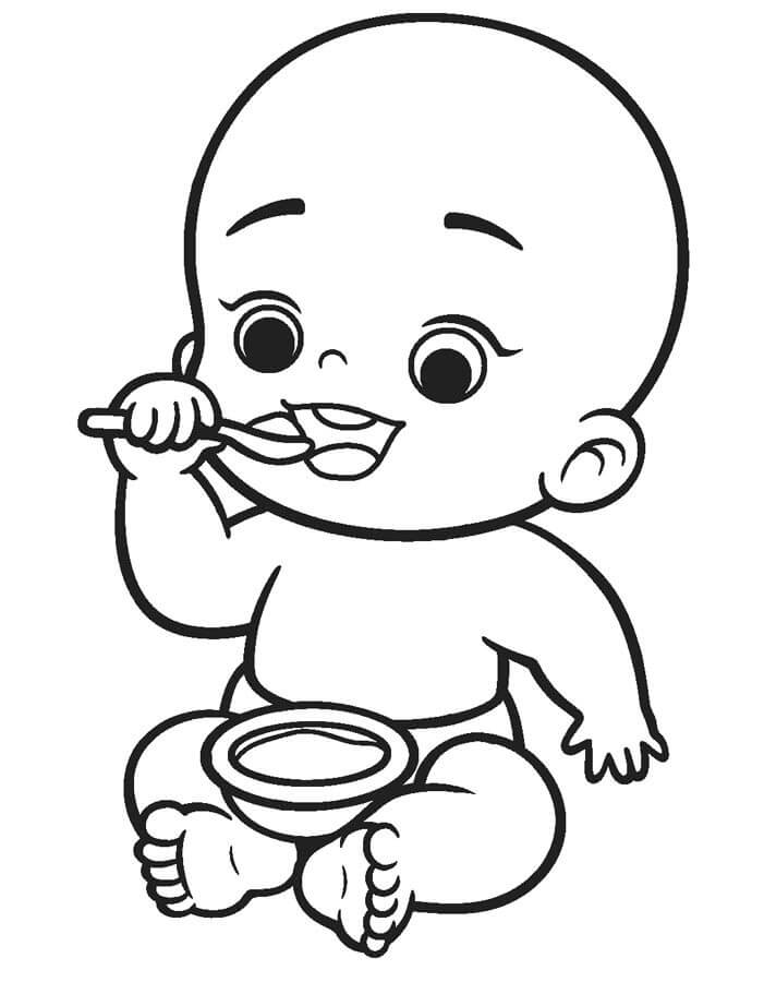 Bebe Comiendo
