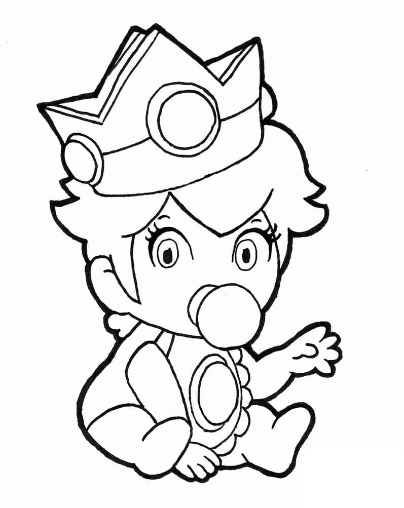 Bebé Princesa Peach Sentada