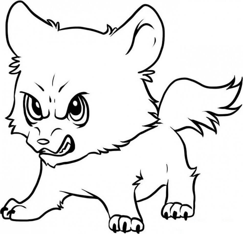 Bebé enojado Lobo