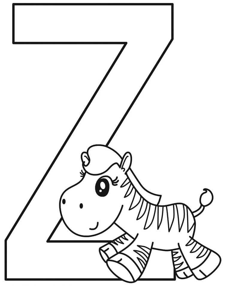 Bebé Cebra Letra Z