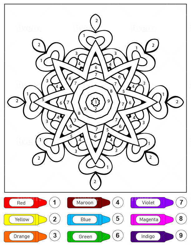 Mandalas Para Niños Para Colorear Por Números