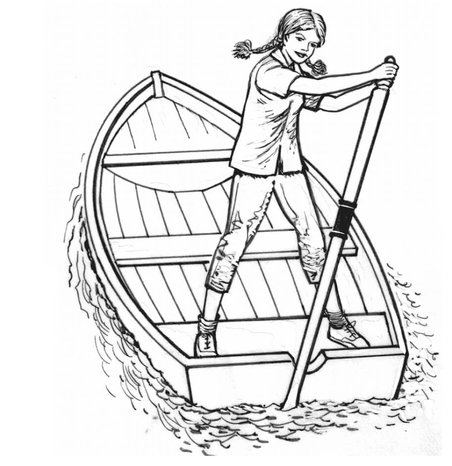 Bote de Remos de Niña