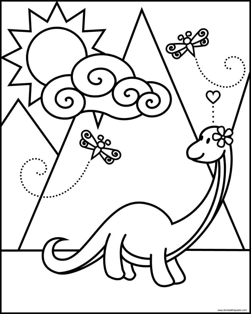 Brontosaurio y Mariposa