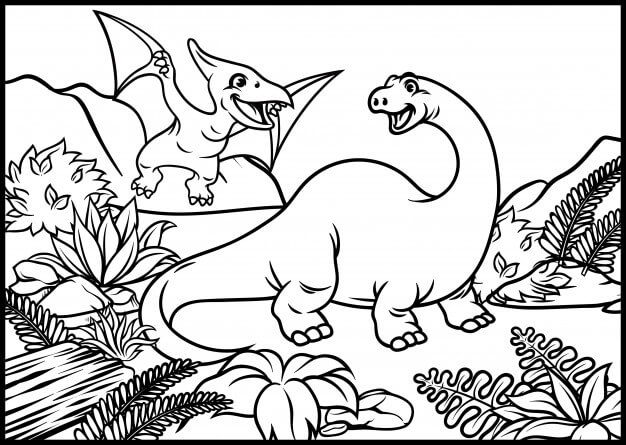Brontosaurio y Murciélago
