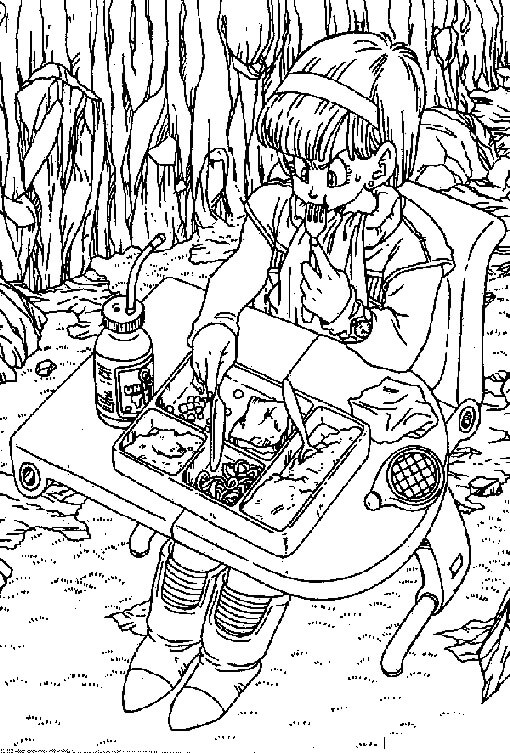 Bulma Comiendo en la Jungla