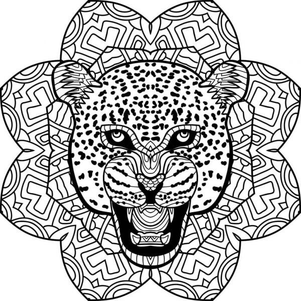 Cabeza Pantera Mandala