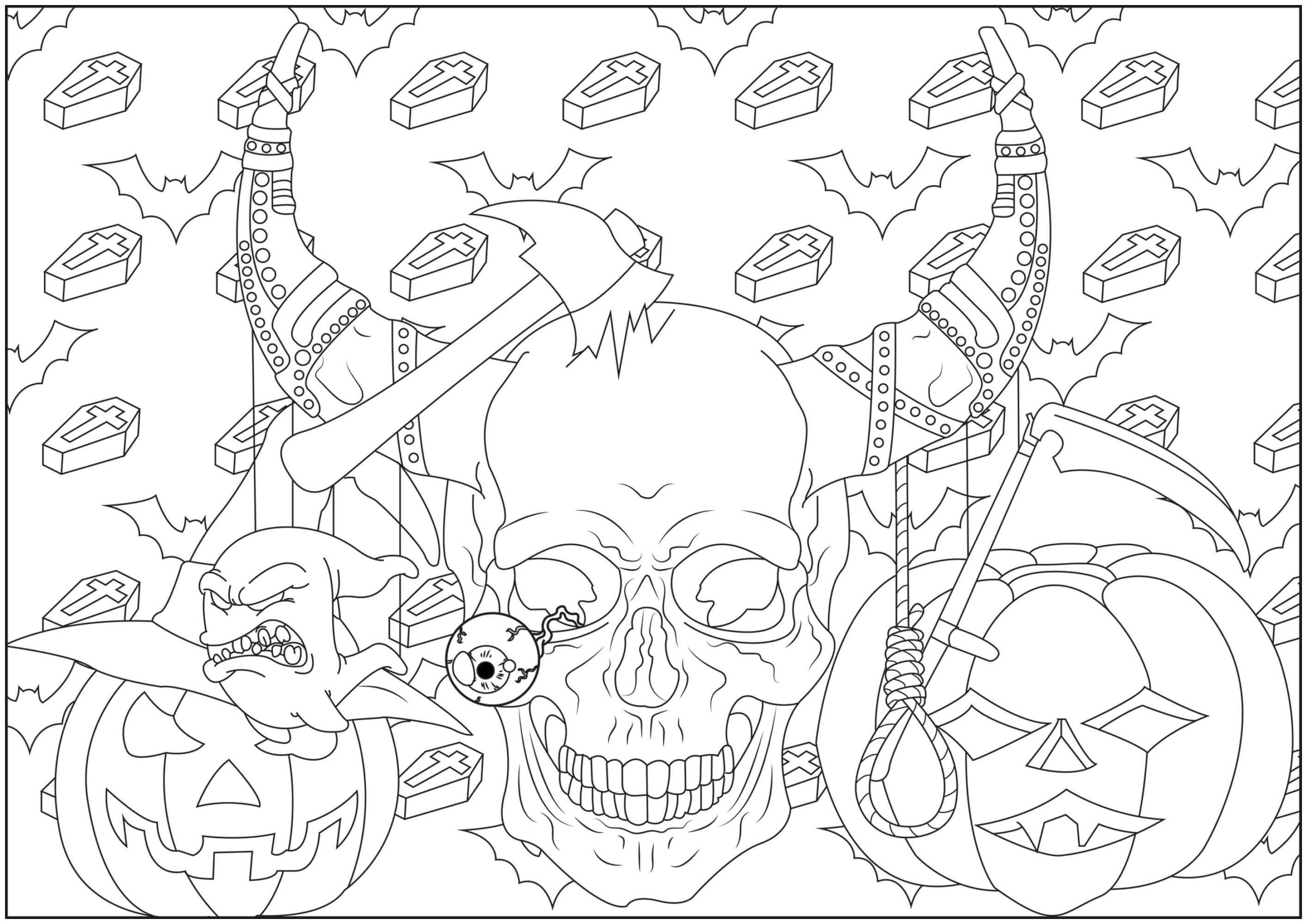 Calavera de Monstruo en Halloween