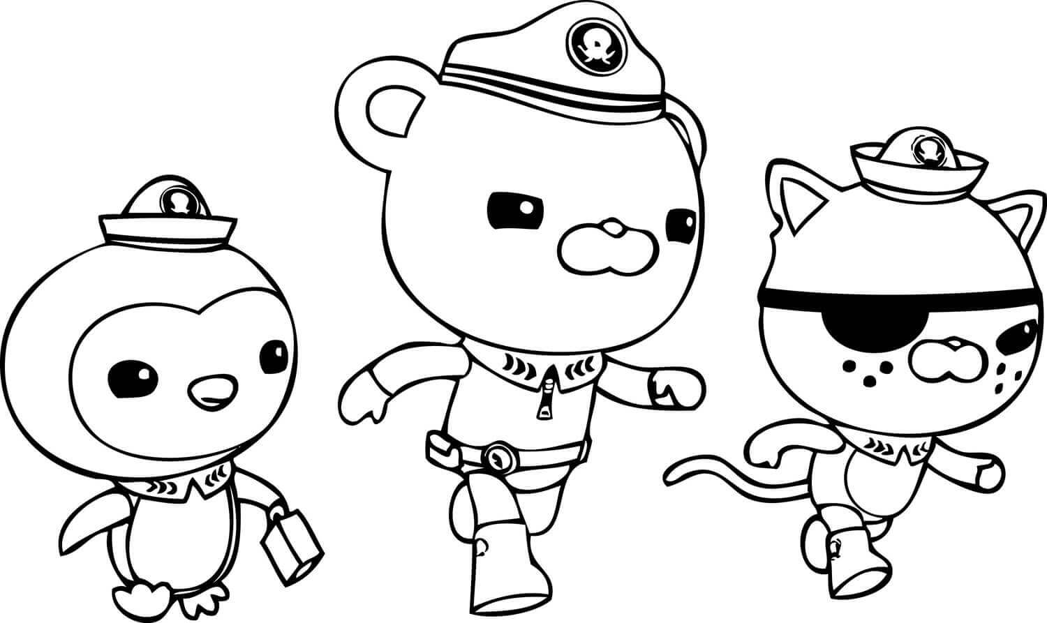 Capitán Barnacles, Kwazii y Peso de Octonauts