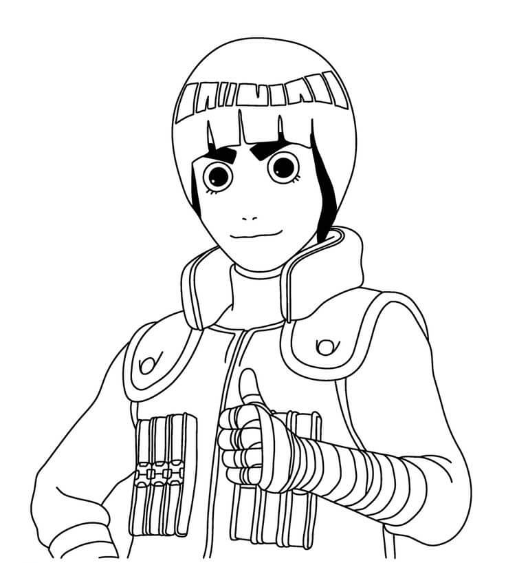 Cara Rock Lee Sonriendo