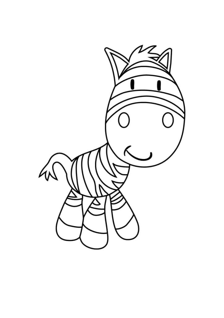 Cebra sonriente de Dibujos Animados